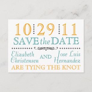 Moderner Knie Save the Date