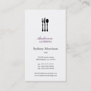 Moderner Koch/Catering/Restaurant Visitenkarte