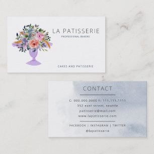 Moderner Koch mit Blumengebäck Visitenkarte
