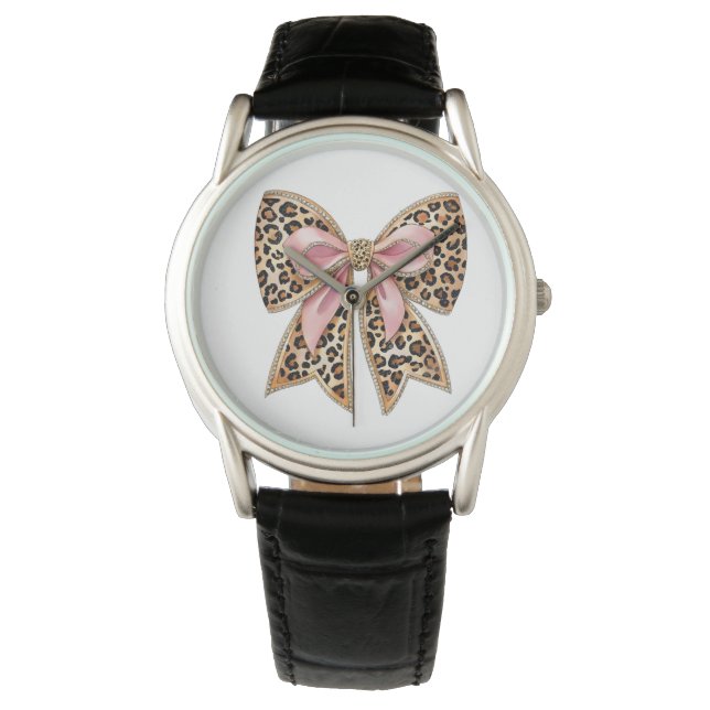 Moderner koketter Bogen  Armbanduhr (Vorderseite)