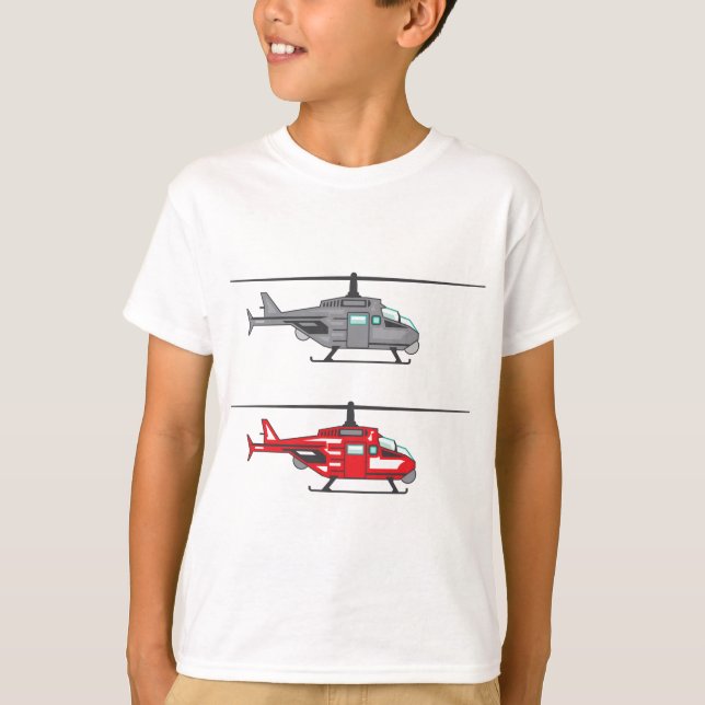 Moderner Konzept-Hubschrauber T-Shirt (Vorderseite)