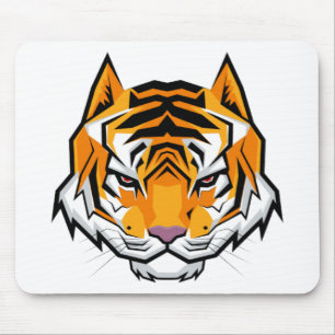 Moderner Kopf eines wütenden Tigers Mousepad