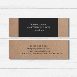 Moderner Kraft Paper Dark Gray White Consultant Mini Visitenkarte