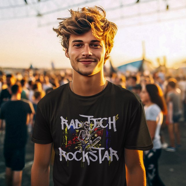 Moderner Krasser Tech Rockstar T-Shirt (Von Creator hochgeladen)