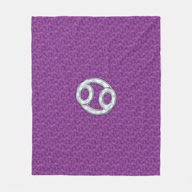 Moderner Krebs Zodiac signieren Pink Digital Camou Fleecedecke (Vorderseite)