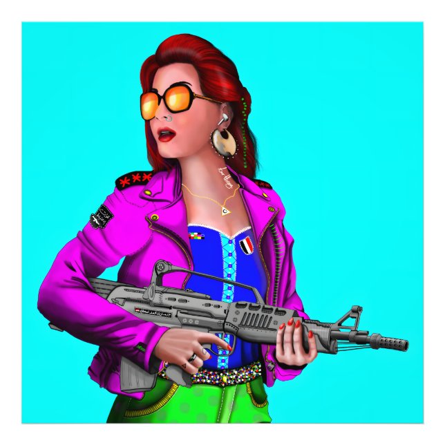 Moderner Krieg Fotodruck (Vorne)