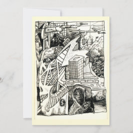 "Moderner Krieg", Tinte zeichnend Flachkarte