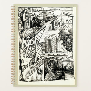 "Moderner Krieg", Tinte zeichnend Planer