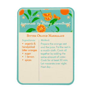 Moderner Küchenführer für Rezept Magnet