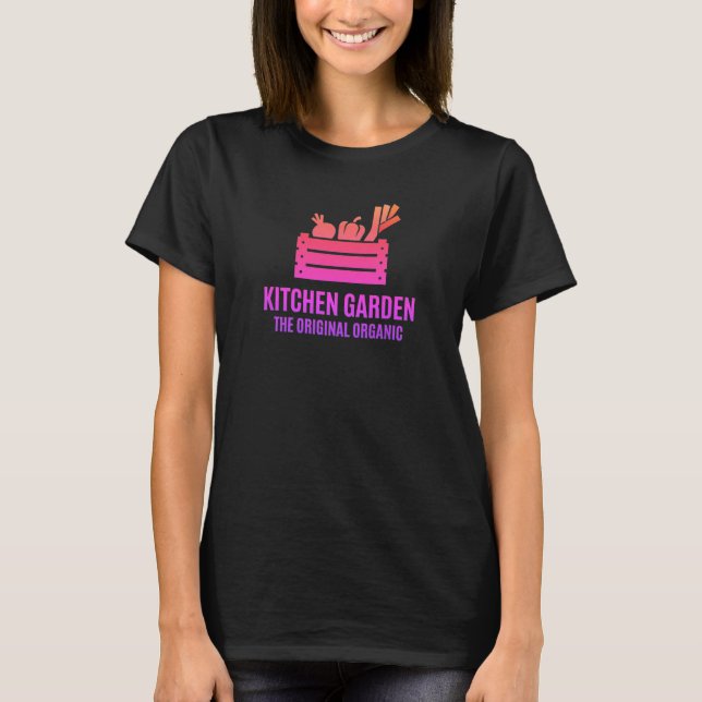 Moderner Küchengarten Minimalistischer Vektorgrafi T-Shirt (Vorderseite)