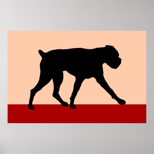 Moderner Kunst Boxerhund Poster (Vorne)