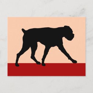 Moderner Kunst Boxerhund Postkarte