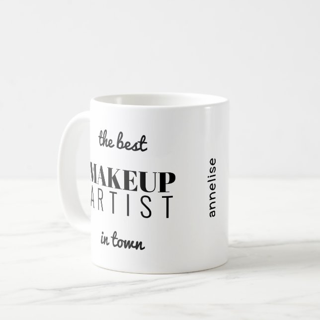 Moderner Künstlerberuf für Typografie lustig Kaffeetasse (Vorderseite Links)