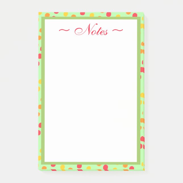 Moderner Künstlerischer Polka Dot Post-it Klebezettel (Vorderseite)