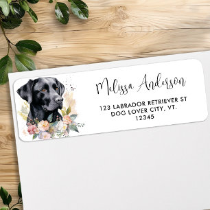 Moderner Labrador Retriever Wasserfarbener Blütenh