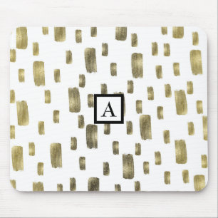 Moderner Lackierpinsel Gold Kupfer Bronze Glanz Mousepad