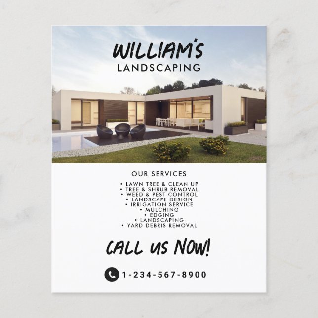 Moderner Landschaftsgärtner Designer Lanscaper Flyer (Vorne)