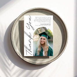 Moderner Lässiger Script Arch Foto Abschluss Schwa Dankeskarte