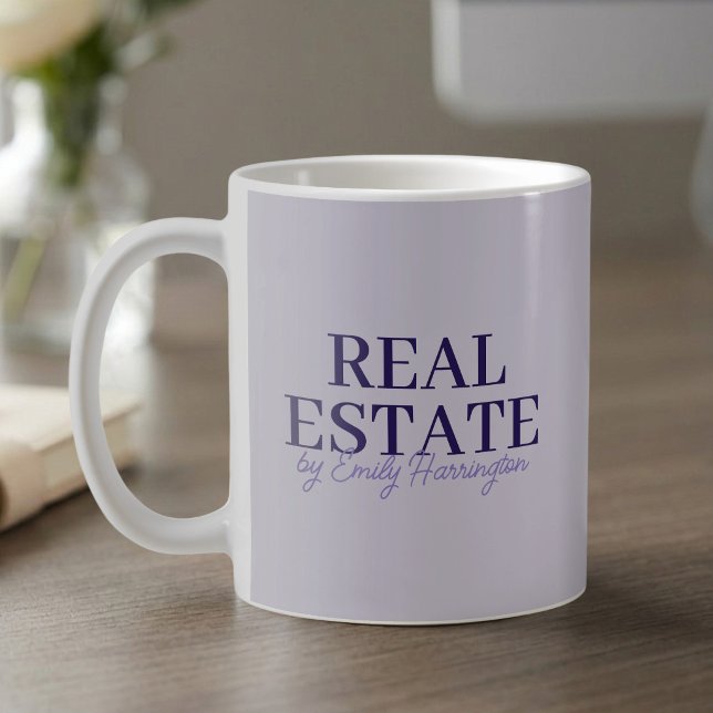 Moderner Lavendel-Immobilienmakler Kaffeetasse (Von Creator hochgeladen)