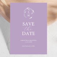 Moderner Lavendel Save the Date