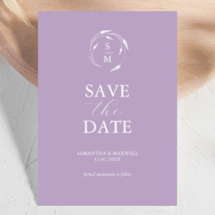 Moderner Lavendel Save the Date