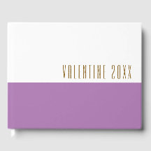Moderner Lavendel Weißer Farbblock VALENTINE Text