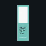 Moderner, leicht aquamariner minimalistischer Desi Mini Visitenkarte<br><div class="desc">Moderner,  leicht aquamariner minimalistischer Designer</div>