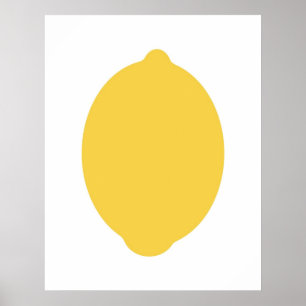 Moderner Lemon-Druck Poster