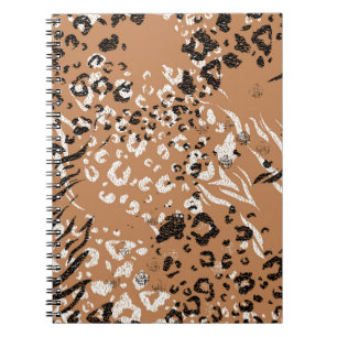Moderner Leopard. Muster. Hintergrund. Die wilde N Notizblock