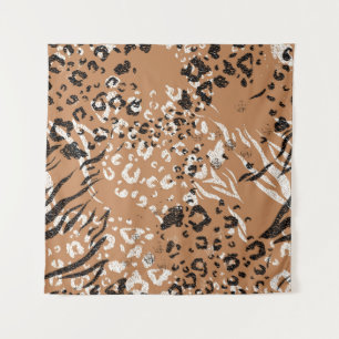 Moderner Leopard. Muster. Hintergrund. Die wilde N Wandteppich