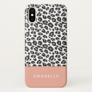 Moderner Leopardendruck in Schwarz/Weiß Case-Mate iPhone Hülle