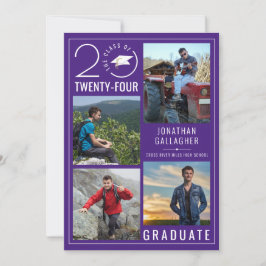 Moderner Lila Abschluss 4 Foto Ankündigung