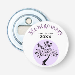 Moderner lila Baum beleuchtet Flaschenöffner