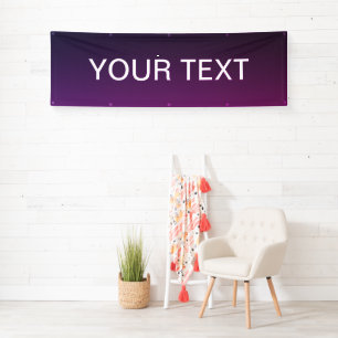 Moderner Lila Farbton Ombre & bearbeitbarer Weißte Banner
