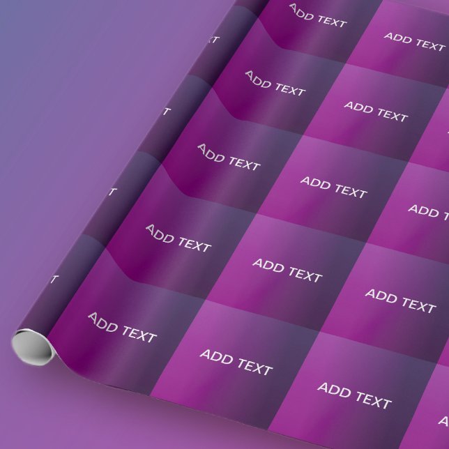 Moderner Lila Farbton Ombre & bearbeitbarer Weißte Geschenkpapier (Von Creator hochgeladen)