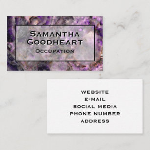 Moderner lila Granitstein Visitenkarte