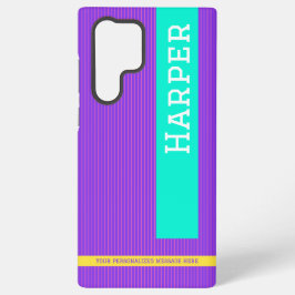 Moderner Lila Personalisierter Name Samsung Galaxy Hülle