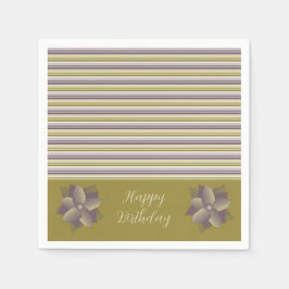 Moderner Lila Streifen Serviette