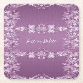 Moderner Lilac Floral Paper Untersetzer