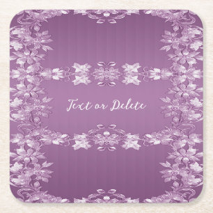 Moderner Lilac Floral Paper Untersetzer
