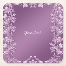 Moderner Lilac Floral Paper Untersetzer