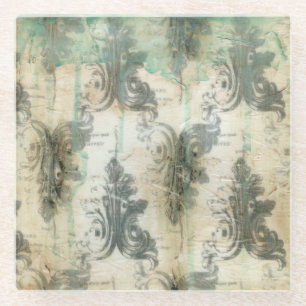 Moderner Lilien-Entwurf Glasuntersetzer