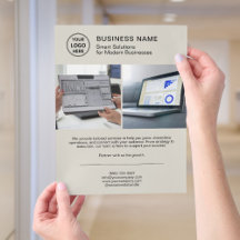 Moderner Logo-Foto-Profi-Flyer für Unternehmen