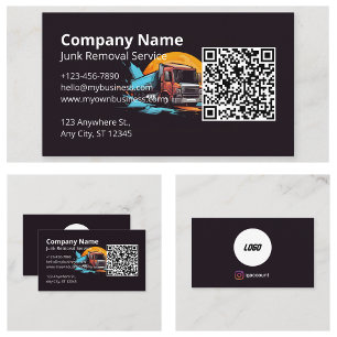 Moderner Logo-Junk-Removal-QR-Code Visitenkarte