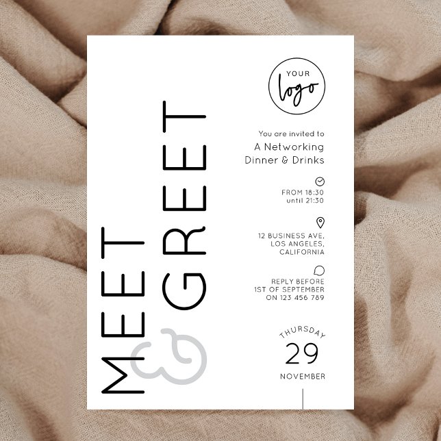 Moderner Logo-Treffpunkt für Networking-Events Einladung (Von Creator hochgeladen)
