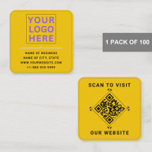 Moderner Logo- und QR-Code | Custom Gold Roundner 