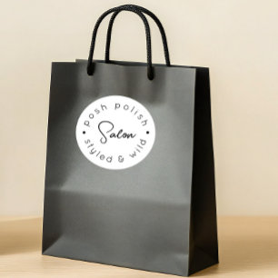 Moderner Logosalon personalisiert für Geschäftsleu Runder Aufkleber