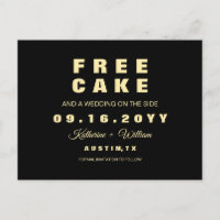 Moderner lustiger freier Kuchen, der Save the Date