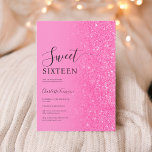 Moderner Luxuriöser Pink Glitzer Neon Sweet 16 Einladung<br><div class="desc">Feiern Sie Ihre Sweet 16 im Stil mit unserem schicken Luxus Pink Glitzer Neon Sweet 16 Geburtstag Einladung. Dieses elegante Einladungs-Hotel zeichnet sich durch ein hübsches Design mit einem schimmernden Imitat rosa Glitzer-Hintergrund aus, die eine Touch von Glamour und Eleganz. Der sanfte Gradienteneffekt fügt den Glitzer nahtlos in eine glatte,...</div>