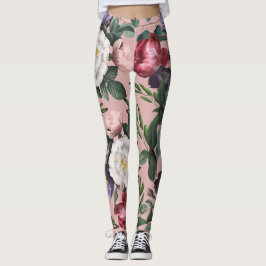 Moderner luxuriöser romantischer Garten Rose Somme Leggings